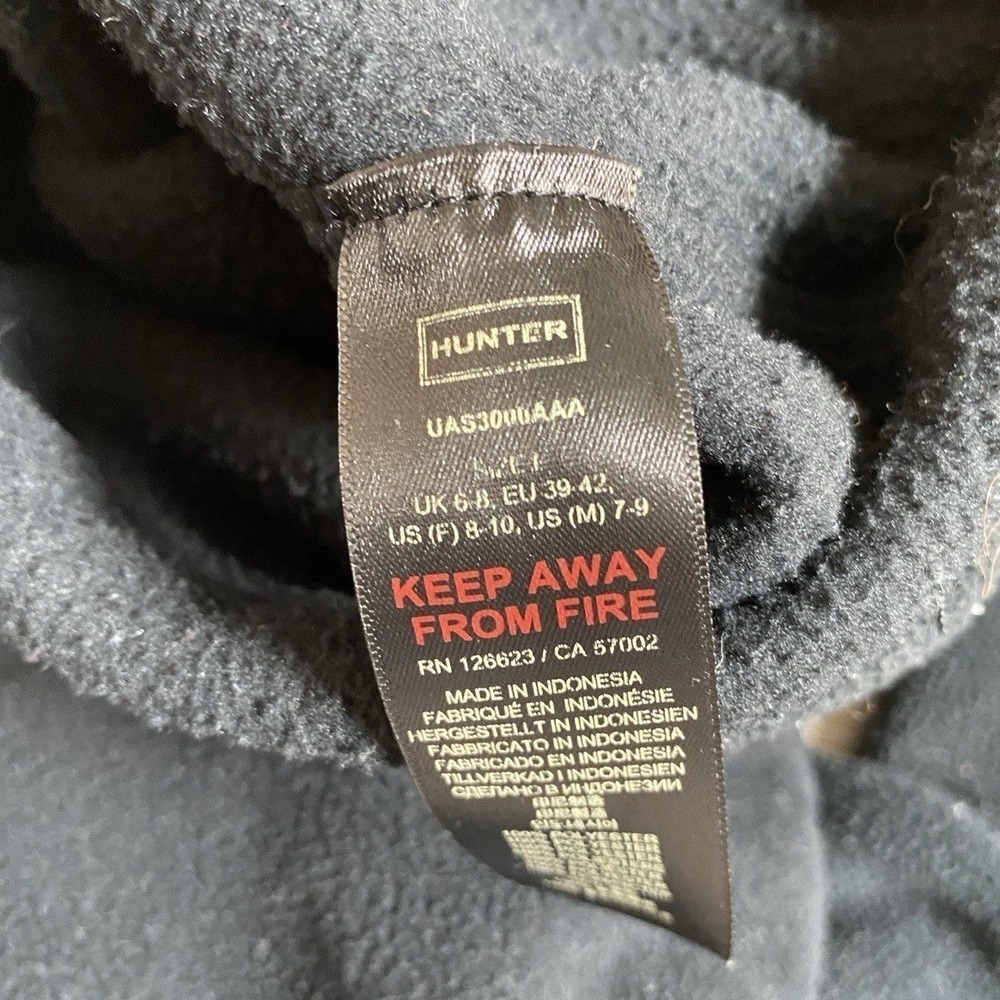 Hunter Boot Blackone Fleece Boot Socks Women's Size 8-10 Cozy Warm 1337 - Picture 4 of 5